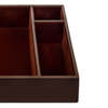 Dacasso Chocolate Brown Leather Conference Room Organizer Tray AG-3440